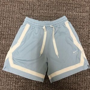 Nike Light Blue and White Athletic Shorts Dri-Fit